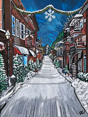 winter Quebec City painting donna colbourn 