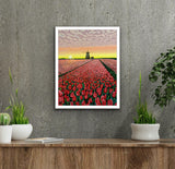 Tiptoe Through the Tulips 11" x 14" Print