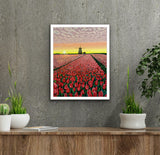 Tiptoe Through the Tulips 14" x 18" Print