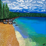 lake huron ontario cottage country trees painting pebbles Donna Colbourn