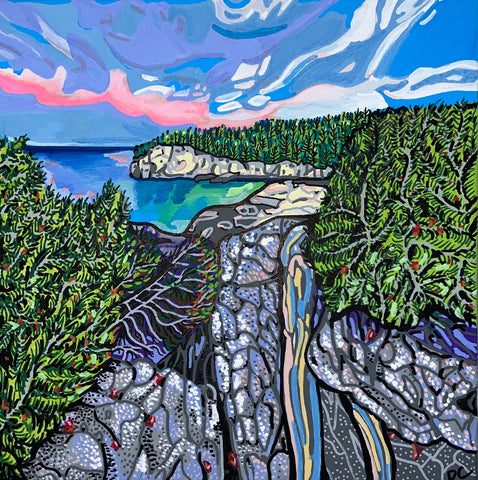 sunset painting rocks canada donna colbourn